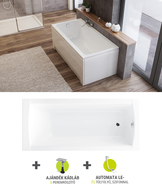 Viva egyenes akril kád