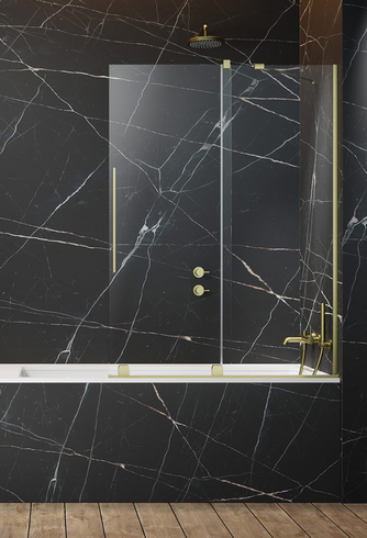 Furo Brushed Gold PND II szálcsiszolt arany kádparaván