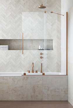 Furo Brushed Copper PND II szálcsiszolt réz kádparaván