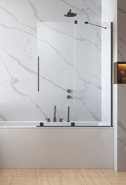 Furo Brushed GunMetal PND II szálcsiszolt fegyvermetál kádparaván