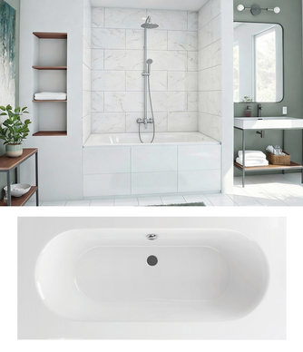 Flexa vágható egyenes akril kád