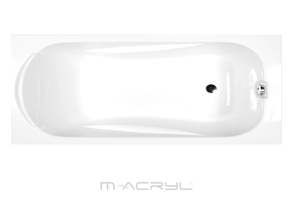 M-Acryl Sortiment egyenes akril kád felülnézet