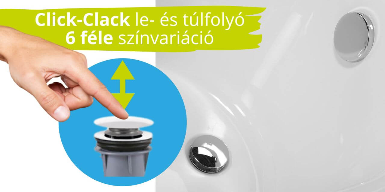 M-Acryl Click-Clack le- és túlfolyó