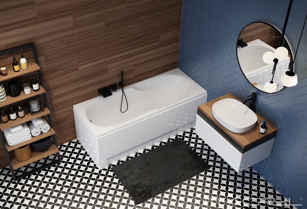 Nora egyenes akril kád