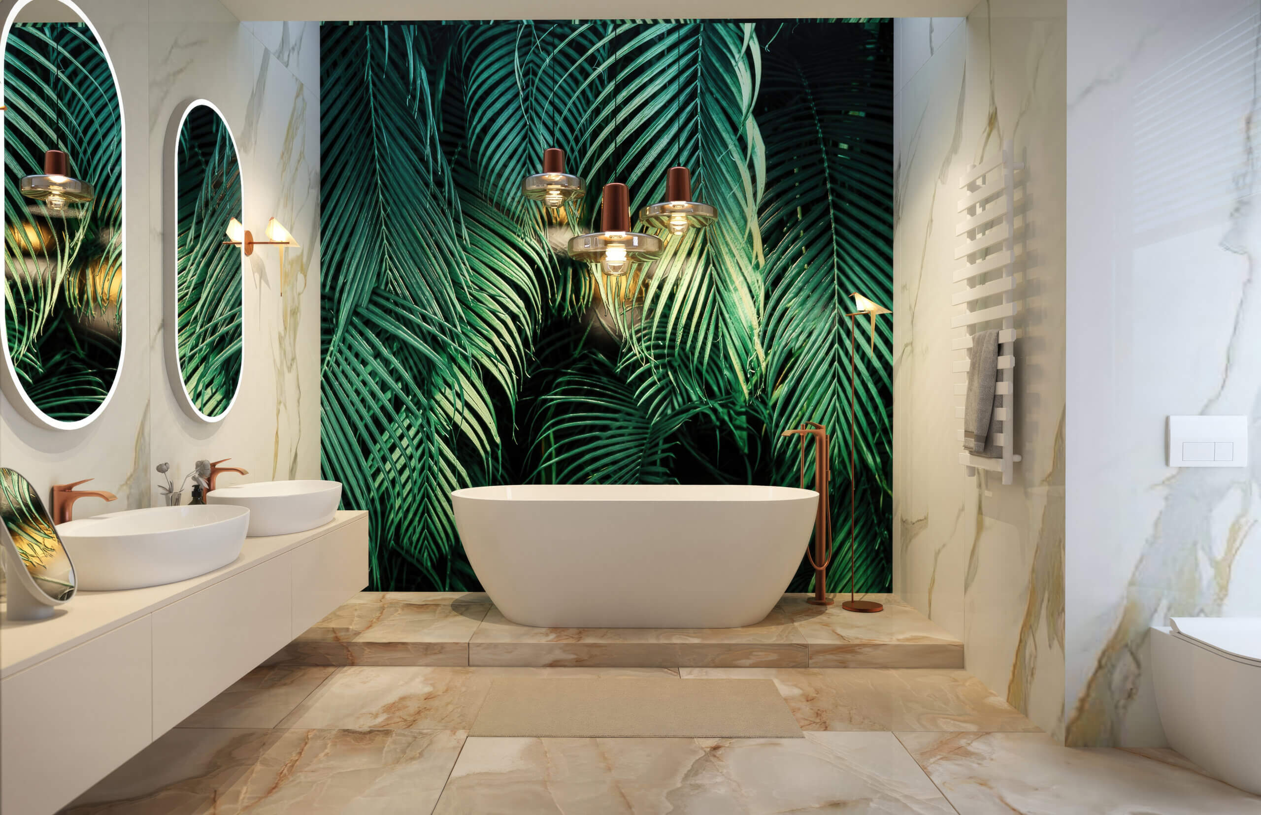 Romantika szabadon álló akril kád