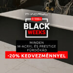 M-Acryl Black Weeks – 20% kedvezmény minden fürdőkádra!
