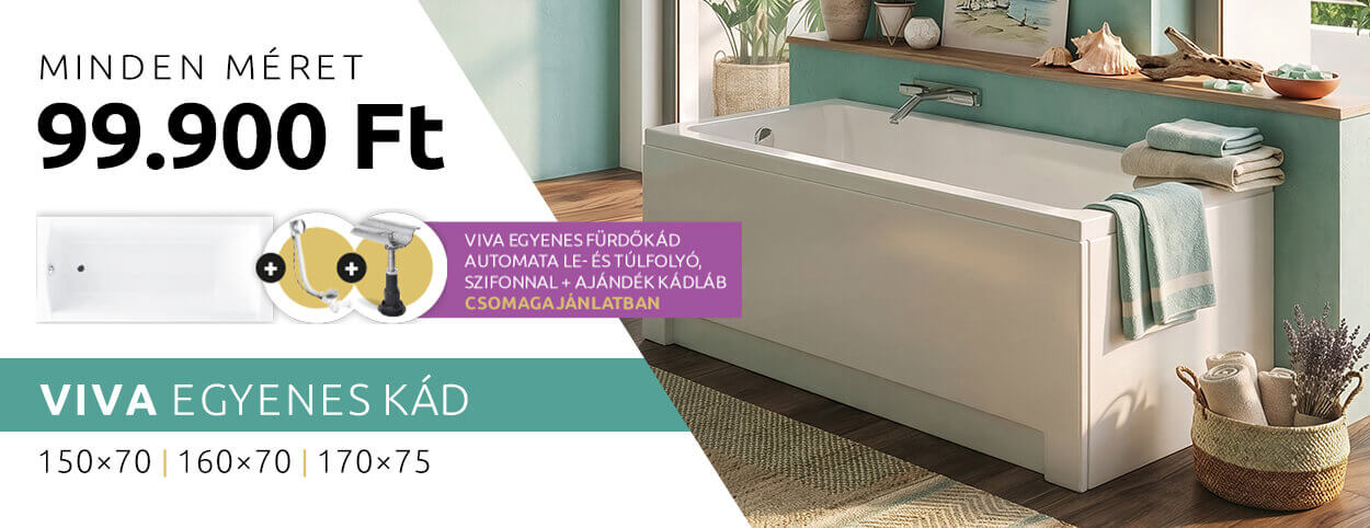 Viva egyenes kád csomagakció 2026 